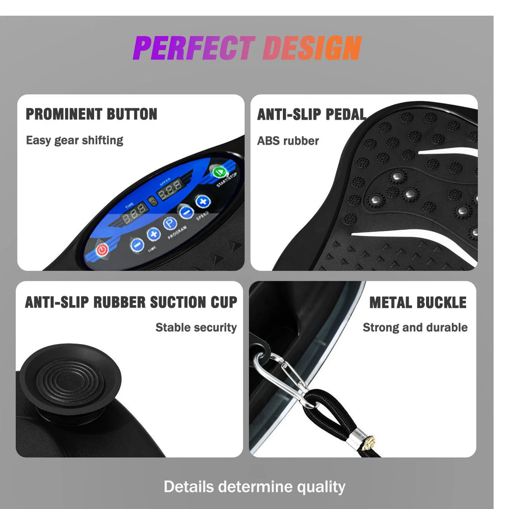 Vibration Plate Exercise Machine Fat-Burning Full Body Workout Power Vibration n Resistance Bands Fitness Equipmen Weight Loss